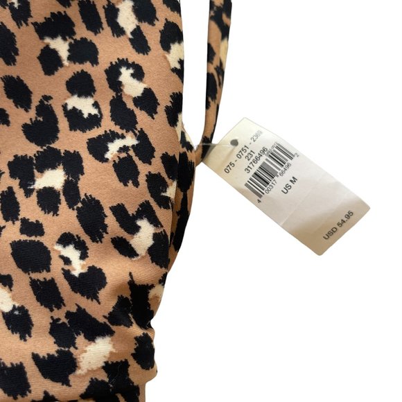 NWT Aerie Leopard Wrap One Piece Swimsuit Size Medium - Picture 2 of 14